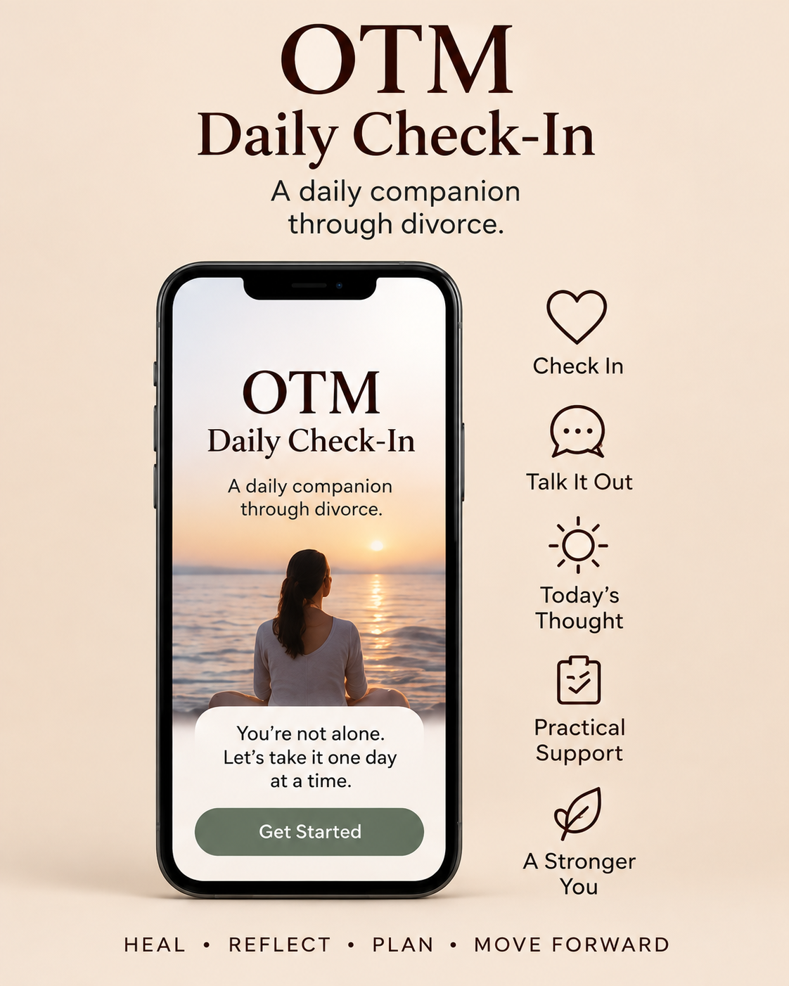 OTM Daily Check-In — Your Daily Divorce Recovery Companion
