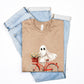 Cute Ghost Fall Tshirt/ Ghost on Bicycle/Soft Comfort Colors Tee/ Many Colors / Bella Canvas