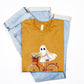 Cute Ghost Fall Tshirt/ Ghost on Bicycle/Soft Comfort Colors Tee/ Many Colors / Bella Canvas