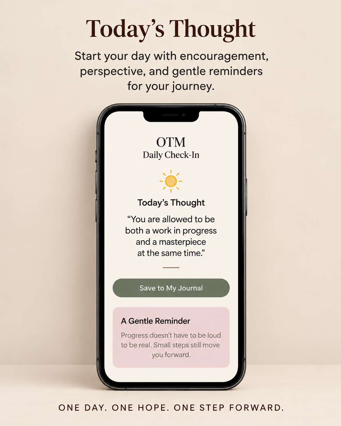 OTM Daily Check-In — Your Daily Divorce Recovery Companion