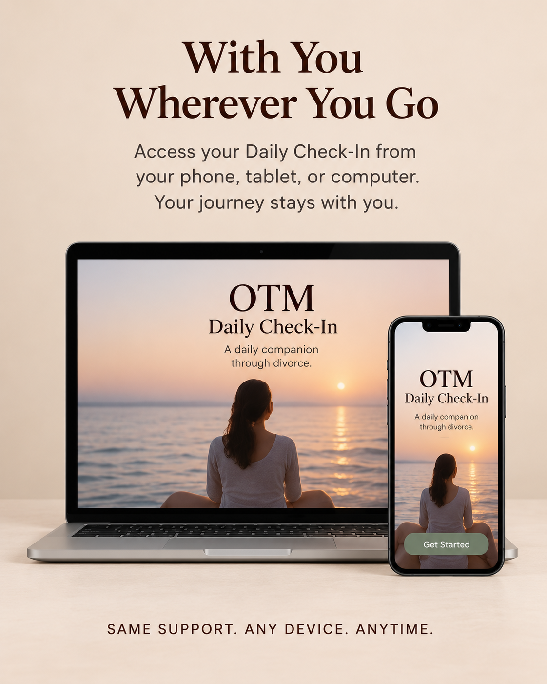 OTM Daily Check-In — Your Daily Divorce Recovery Companion