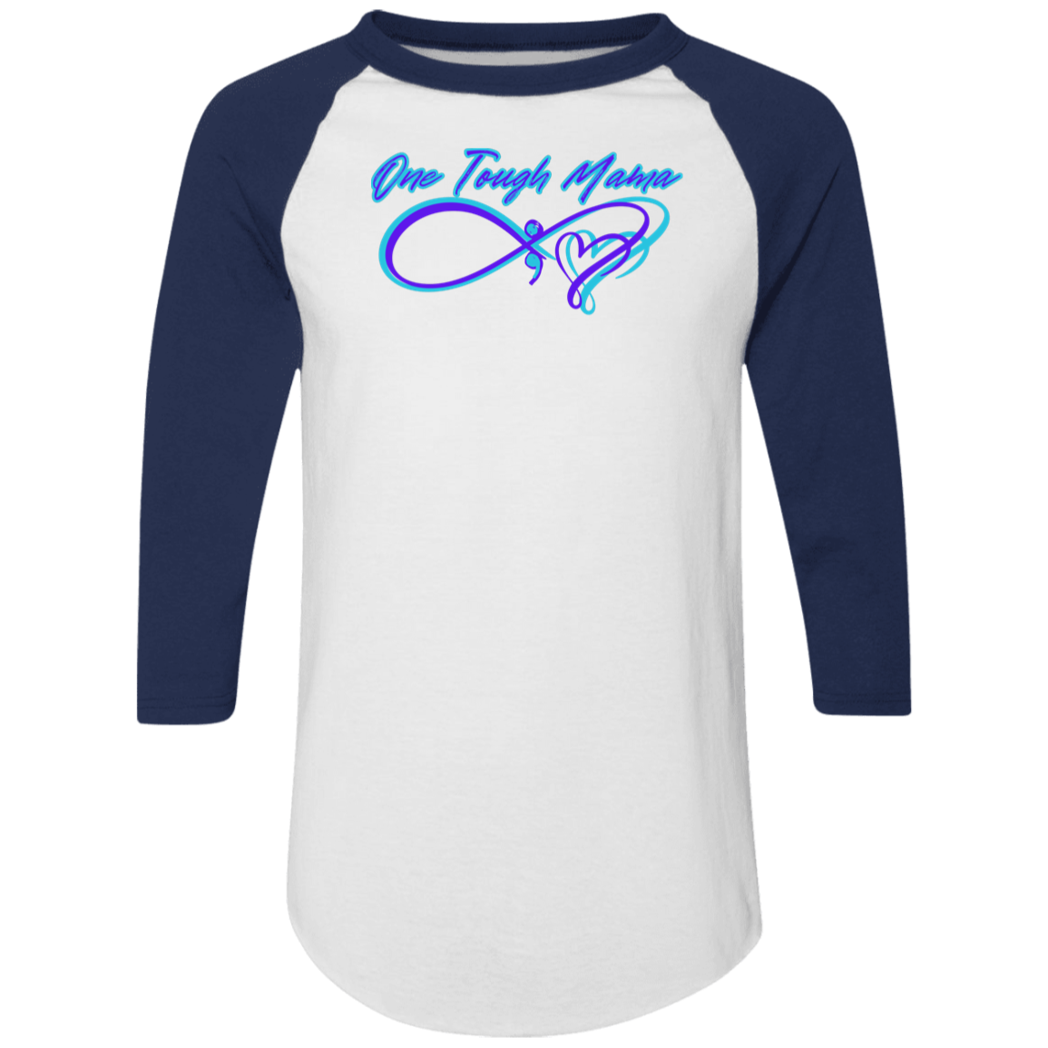 ONE TOUGH MAMA NEON BLUE LADIES SOFT JERSEY