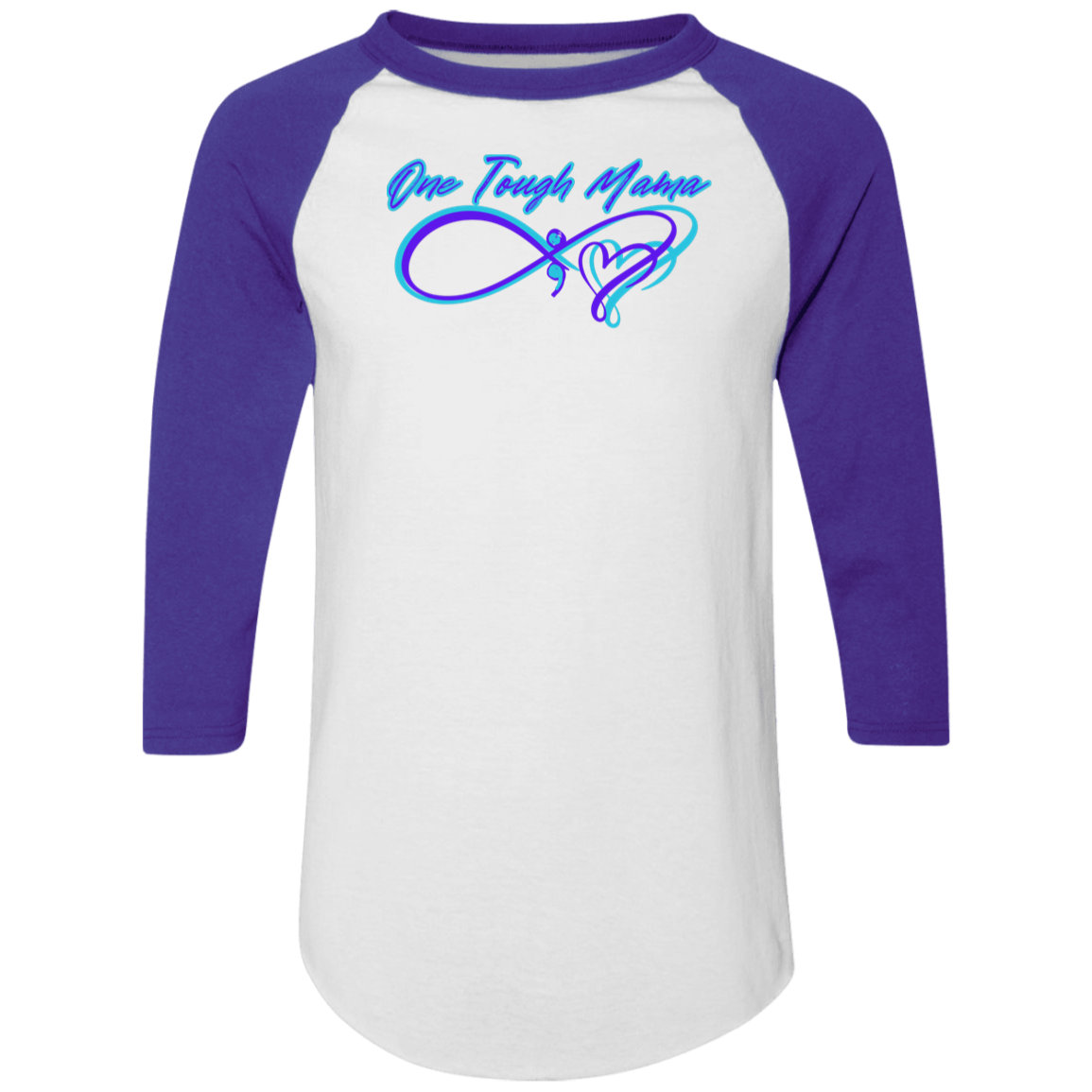 ONE TOUGH MAMA NEON BLUE LADIES SOFT JERSEY
