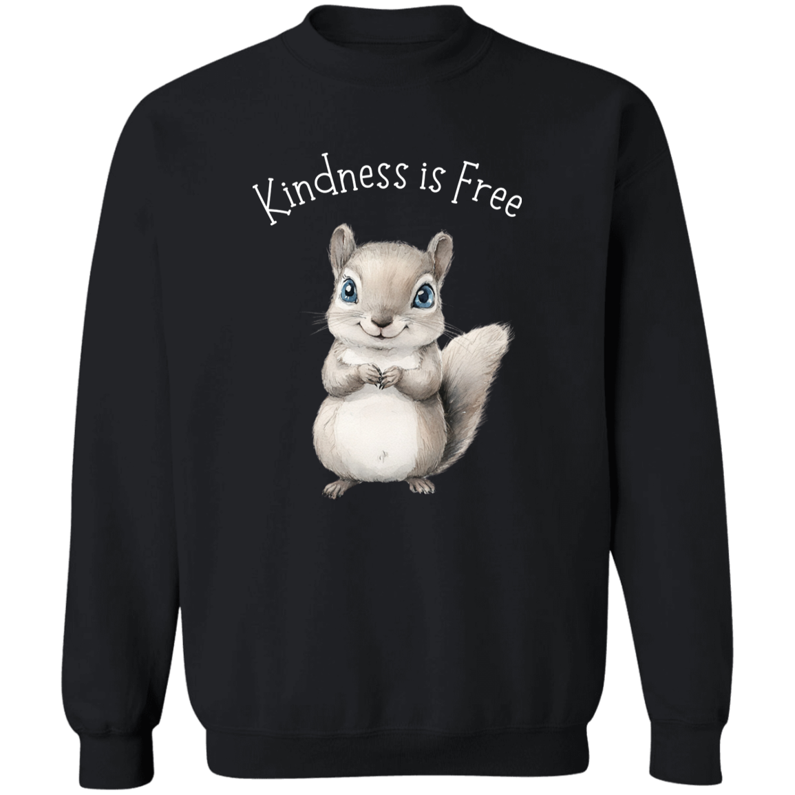 Kindness is Free, Cute Squirrel Animal Lover, Cozy Pullover Sweatshirt, Many Colors