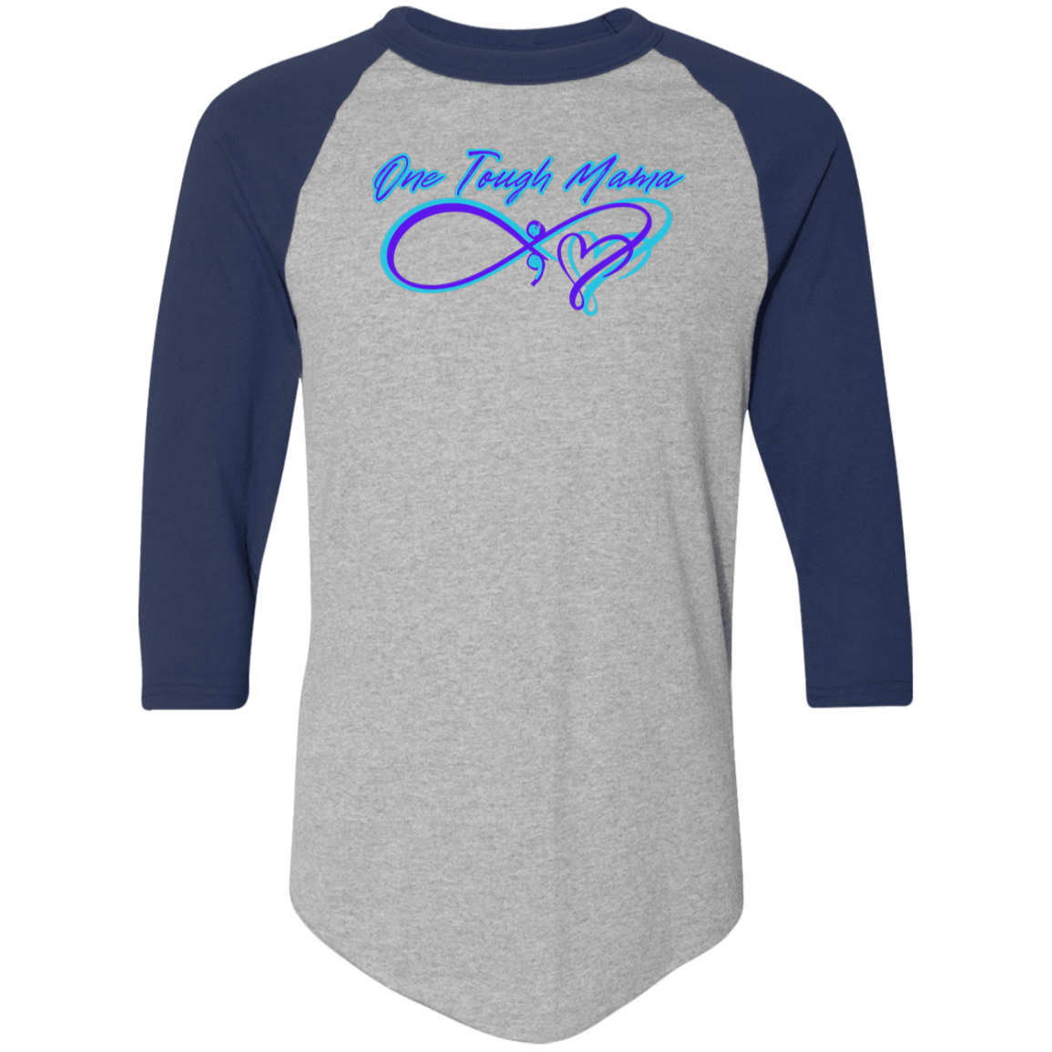 ONE TOUGH MAMA NEON BLUE LADIES SOFT JERSEY
