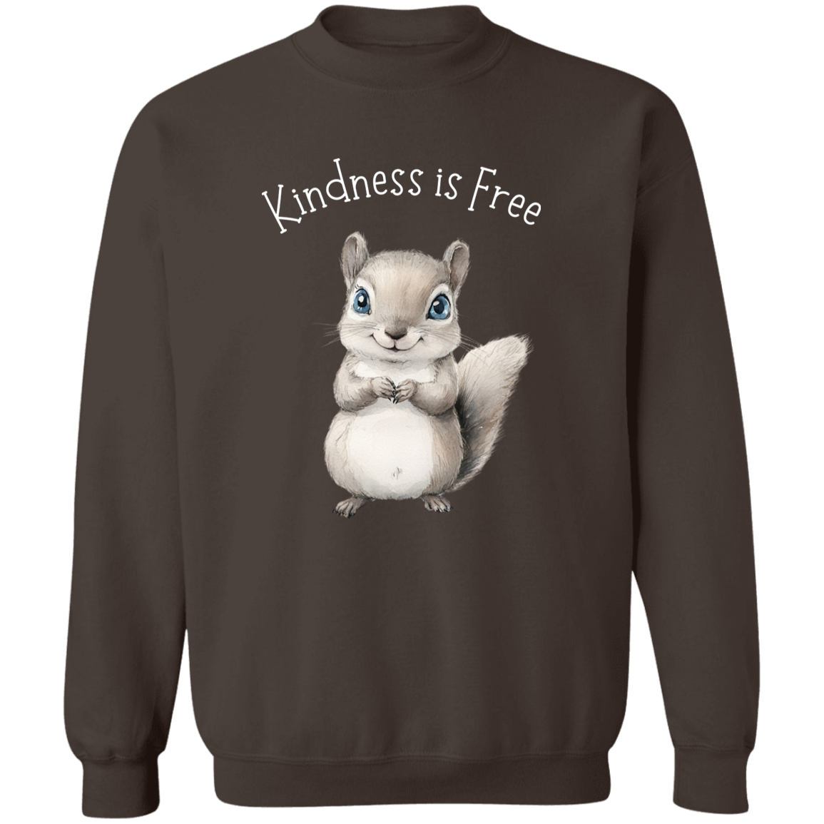 Kindness is Free, Cute Squirrel Animal Lover, Cozy Pullover Sweatshirt, Many Colors
