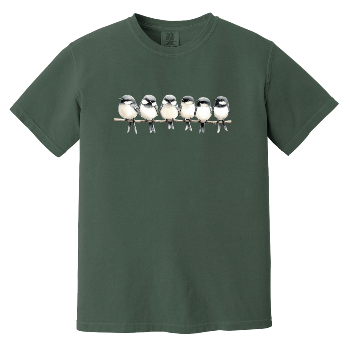 Birds on a Branch Watercolor Bird Art Heavyweight Comfort Colors Fall Tshirts