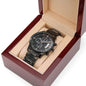 Engraved Chronograph Watch For Him; I wish you could see yourself through my eyes, stainless steel, adjustable clasp