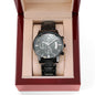 Engraved Chronograph Watch For Him; I wish you could see yourself through my eyes, stainless steel, adjustable clasp