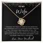 TO MY WIFE/ BEAT OF MY HEART/ LOVE KNOT NECKLACE