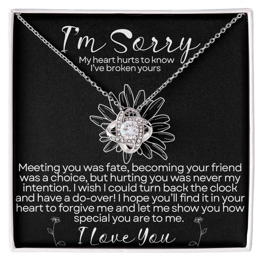 I'M SORRY/ WISH I COULD HAVE A DO-OVER/ LOVE KNOT NECKLACE