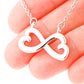 I Choose You Forever, Endless Love Double Heart Necklace For Her