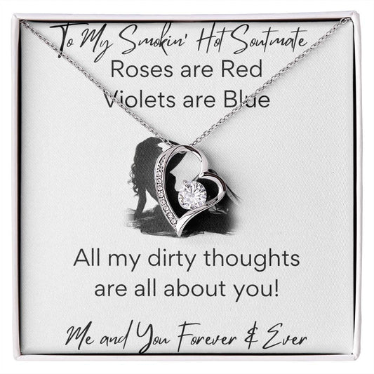 For your smokin hot lady! Stunning Forever Love Heart Necklace with heartfelt message card