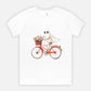 Cute Ghost Fall Tshirt/ Ghost on Bicycle/Soft Comfort Colors Tee/ Many Colors / Bella Canvas