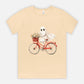 Cute Ghost Fall Tshirt/ Ghost on Bicycle/Soft Comfort Colors Tee/ Many Colors / Bella Canvas