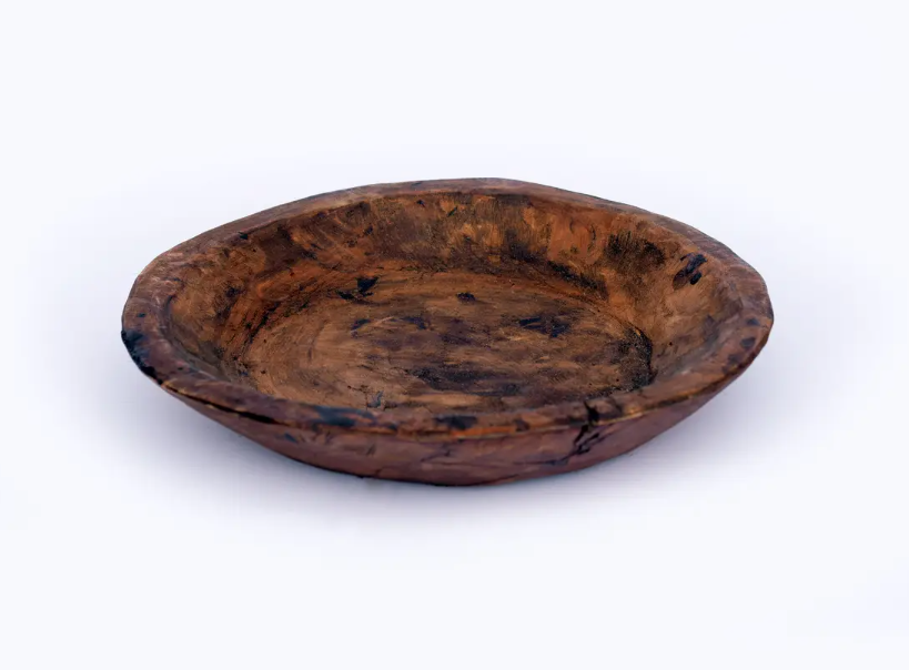 XL BROWN ROUND DOUGH BOWL, FARMHOUSE DECOR