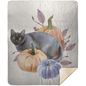 BLACK CAT & PUMPKINS PREMIUM MINK SHERPA 50X60 BLANKET