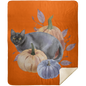 BLACK CAT & PUMPKINS PREMIUM MINK SHERPA 50X60 BLANKET