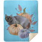 BLACK CAT & PUMPKINS PREMIUM MINK SHERPA 50X60 BLANKET