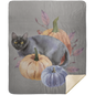 BLACK CAT & PUMPKINS PREMIUM MINK SHERPA 50X60 BLANKET