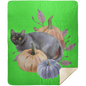BLACK CAT & PUMPKINS PREMIUM MINK SHERPA 50X60 BLANKET