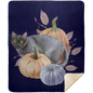 BLACK CAT & PUMPKINS PREMIUM MINK SHERPA 50X60 BLANKET