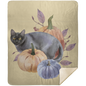 BLACK CAT & PUMPKINS PREMIUM MINK SHERPA 50X60 BLANKET