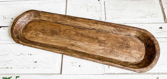 OVER SIZED LONG DOUGH BOWL, CENTERPIECE