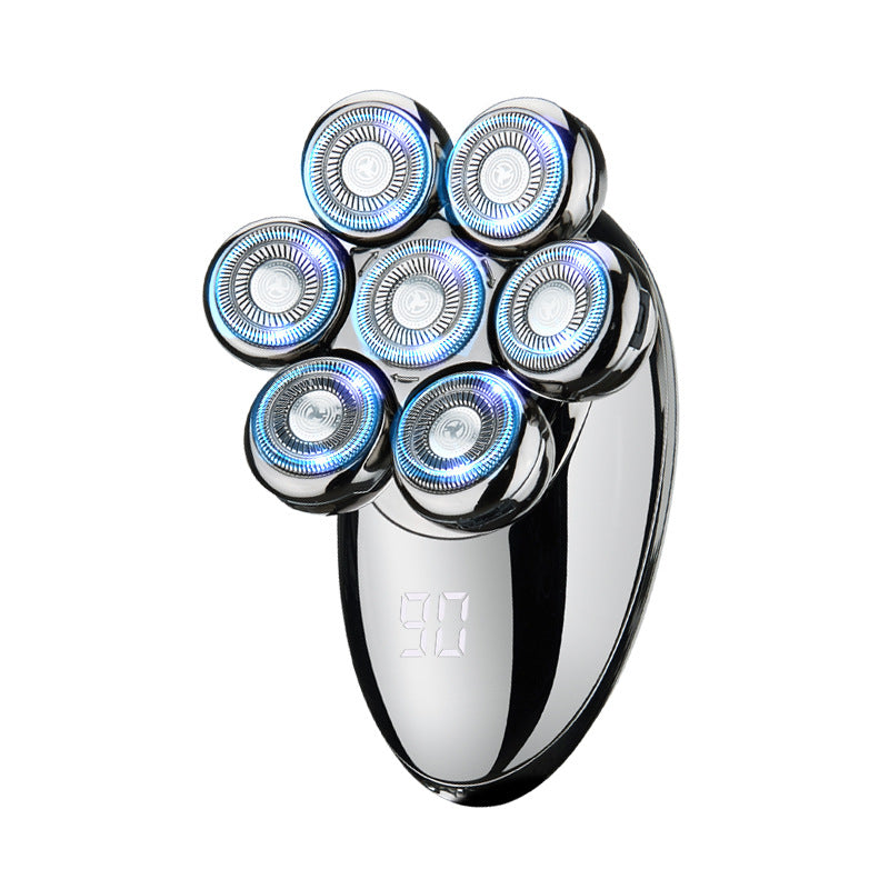 7 HEAD ROTARY ELECTRIC SHAVER WITH DIGITAL DISPLAY