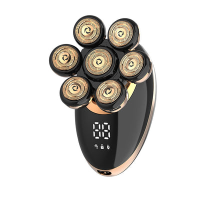 7 HEAD ROTARY ELECTRIC SHAVER WITH DIGITAL DISPLAY