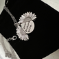 18K GOLD PLATED & SILVER PLATED SUNFLOWER SURPRISE NECKLACES WITH A FUN MOTIVATIONAL MESSAGE INSIDE
