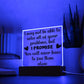 I MAY NOT BE ABLE TO SOLVE ALL OF YOUR PROBLEMS/ CRYSTAL CLEAR ACRYLIC PLAQUE WITH LED LIGHT OPTION